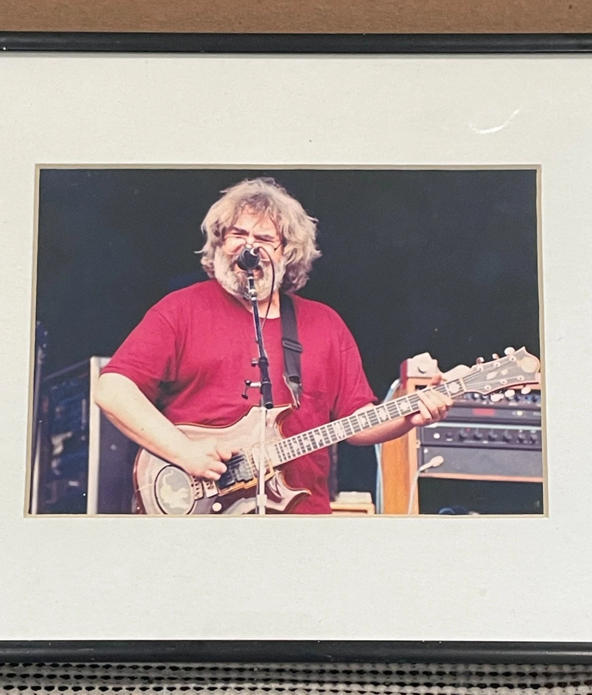 Grateful Dead Jerry Garcia "Jerry in Red" Framed 5" x 7" Photo